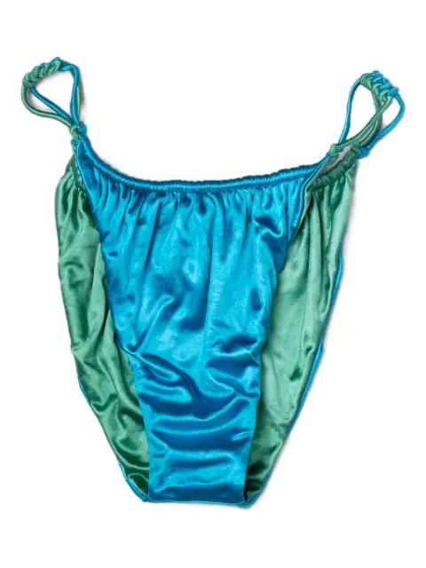 Isa Boulder Swinger two-tone satin bikini bottom