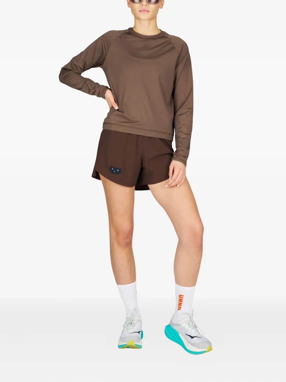 UNNA logo-patch elastic-waist shorts | Short Shorts | Image 2