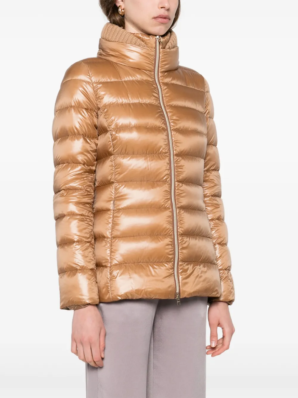 Herno Gewatteerd bikerjack Beige