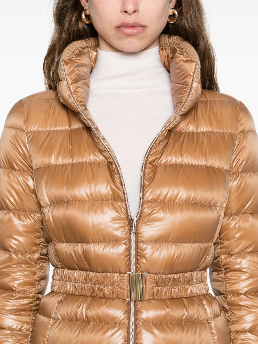 Herno Gewatteerd bikerjack Beige