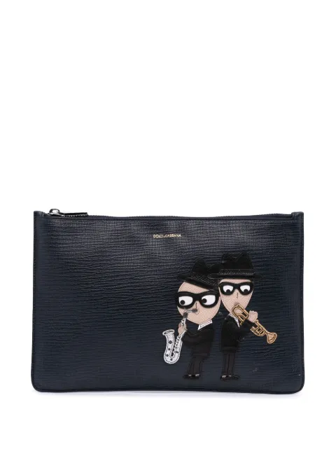 Dolce & Gabbana Pre-Owned bolsa de mano DG Family Patch Zip Pouch de piel 2000-2024