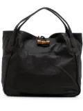 Gucci Pre-Owned 2016-2024 Large Pebbled Deerskin Bamboo Hip tote bag - Brown