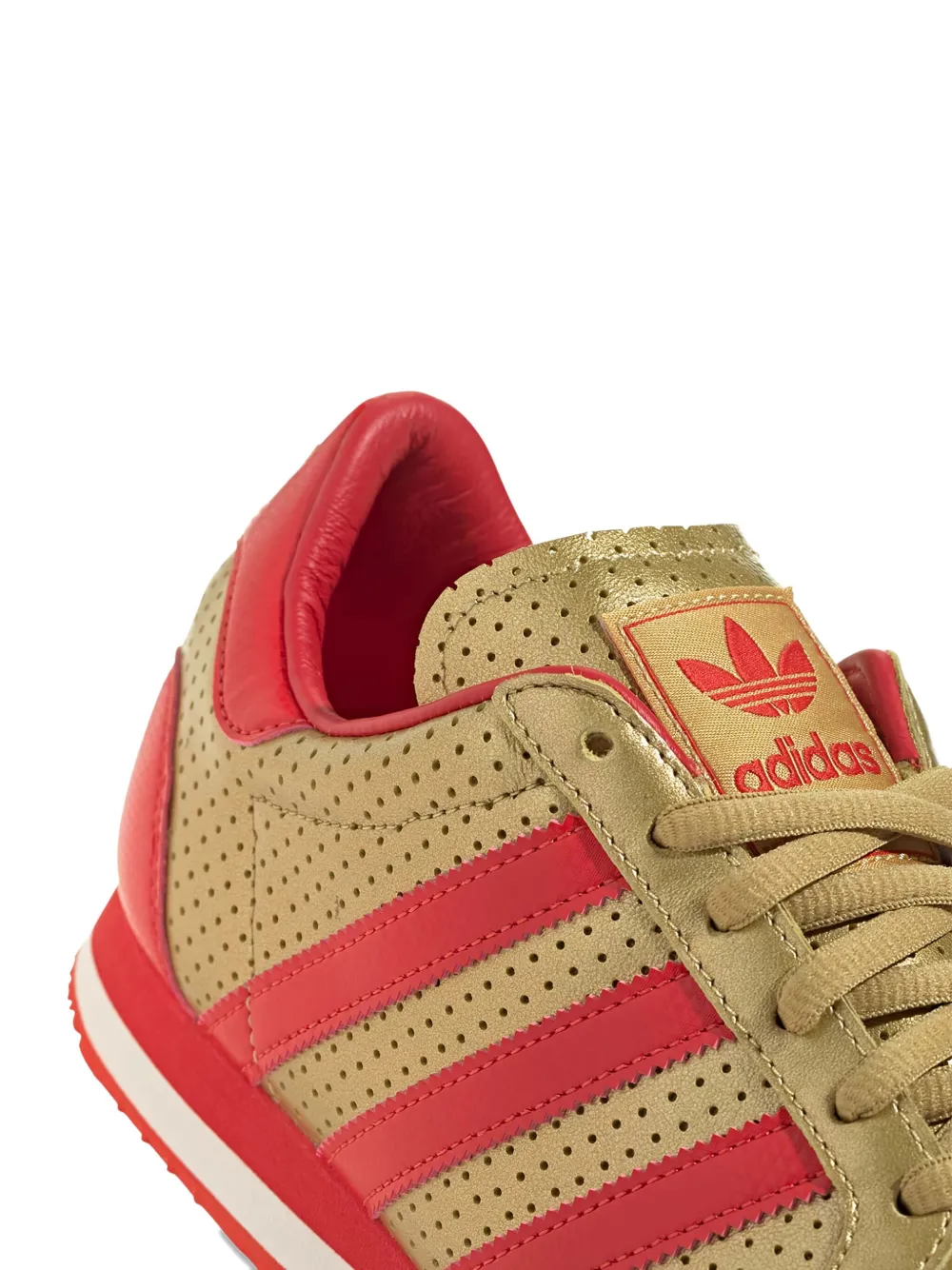 adidas Galaxy OG perforated leather trainers Rood