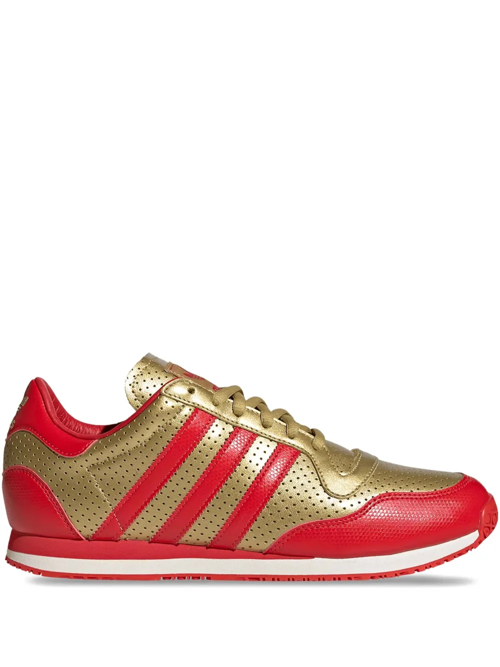 adidas Galaxy OG perforated leather trainers Rood