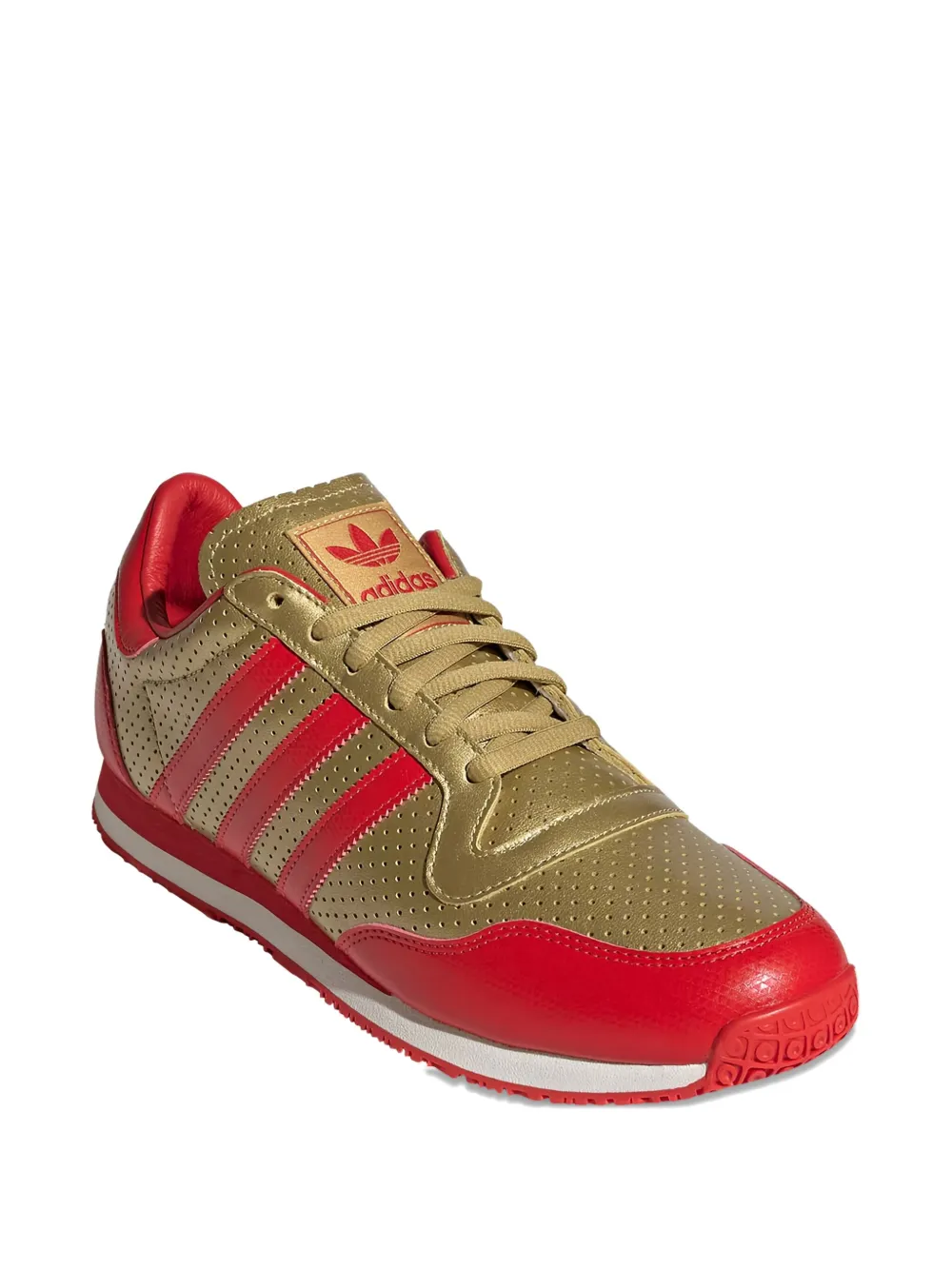 adidas Galaxy OG perforated leather trainers Rood