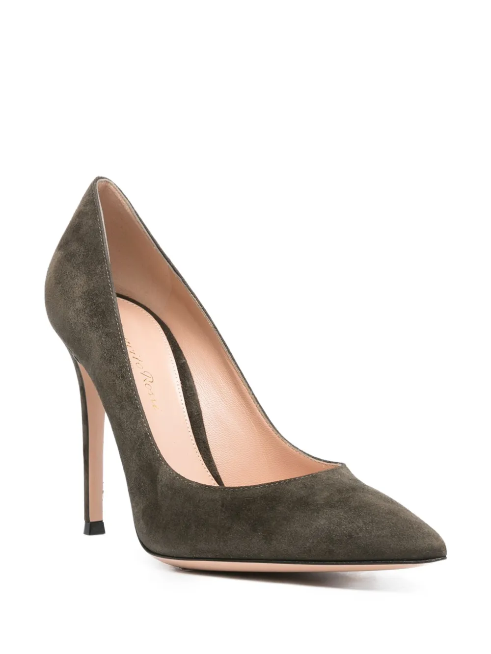 Gianvito Rossi 105mm pointed-toe stiletto heeled pumps Groen