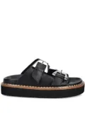 Coccinelle buckle-detail platform sandals - 001 BLACK