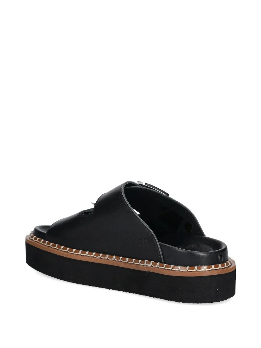 Coccinelle Buckle-detail Platform Sandals In Black