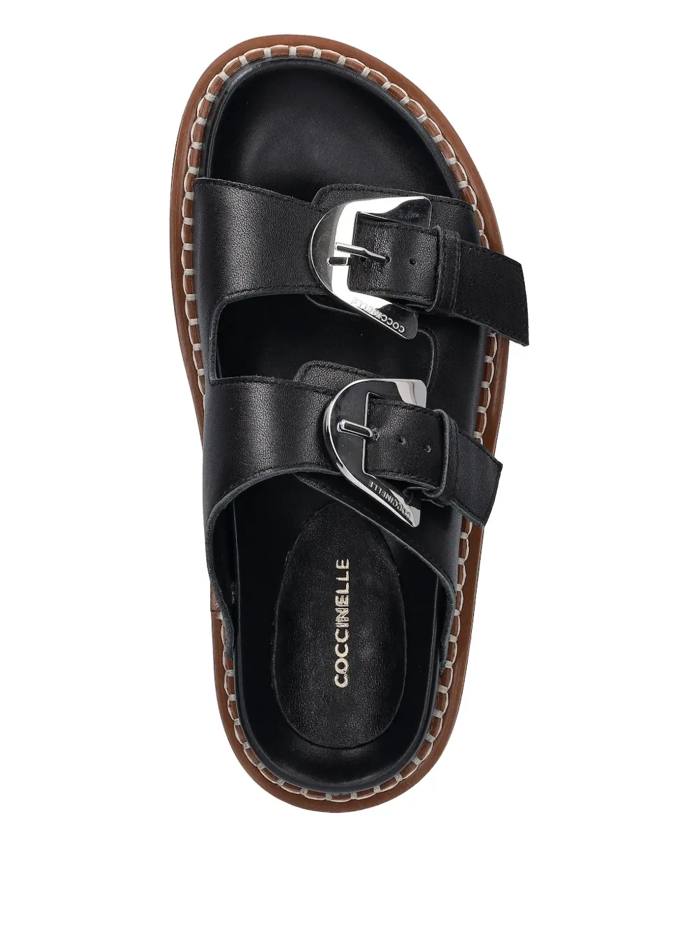 Coccinelle Buckle-detail Platform Sandals In Black