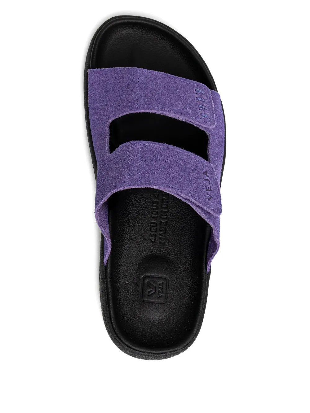 VEJA double-strap suede slides Purple
