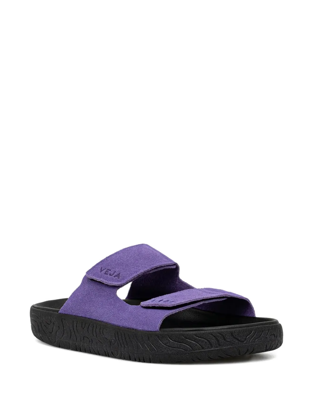 VEJA double-strap suede slides Purple