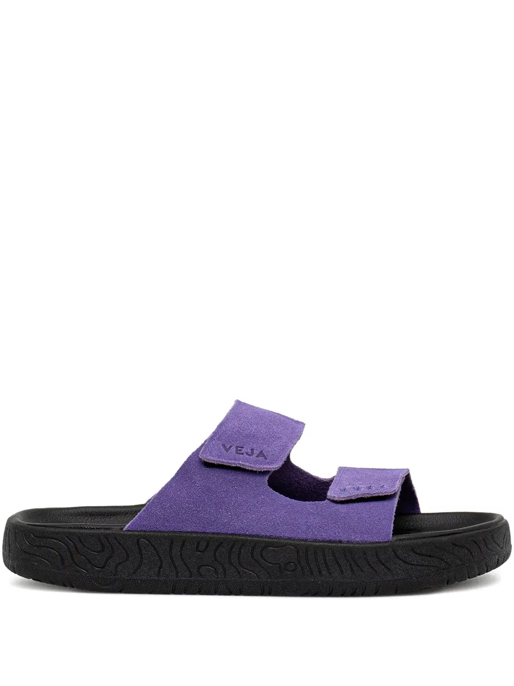 VEJA double-strap suede slides Purple