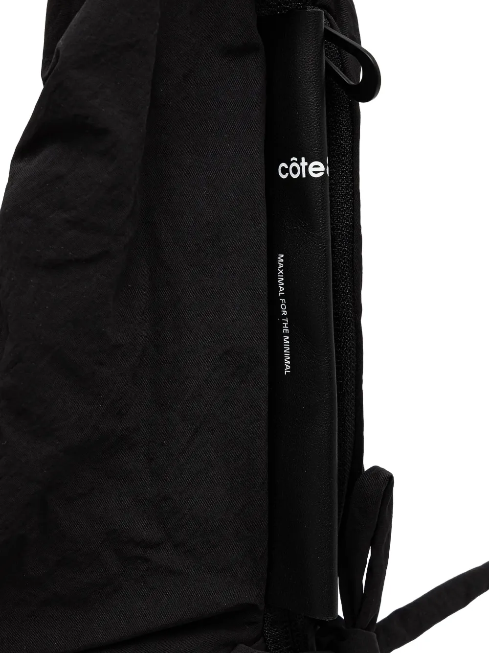 Côte&Ciel Po Smooth schoudertas met gesmockt detail - Zwart