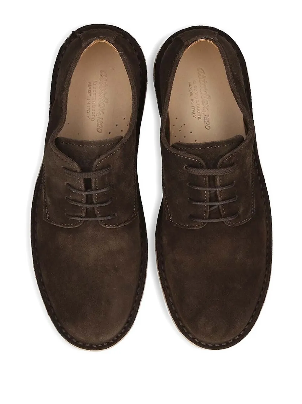Astorflex lace-up suede derby shoes Brown