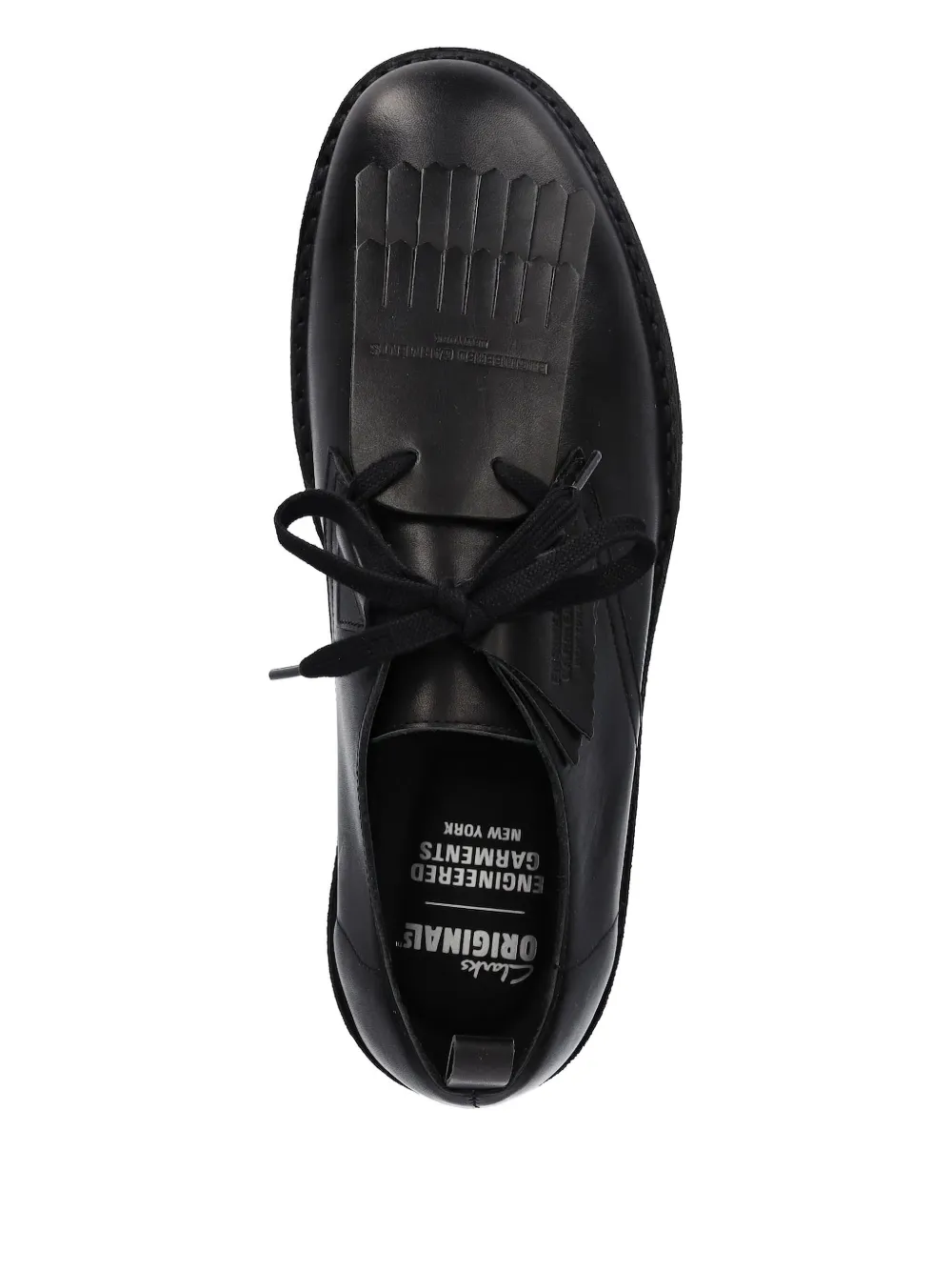 Clarks Originals Desert Khan EG fringed lace-up sneakers Black