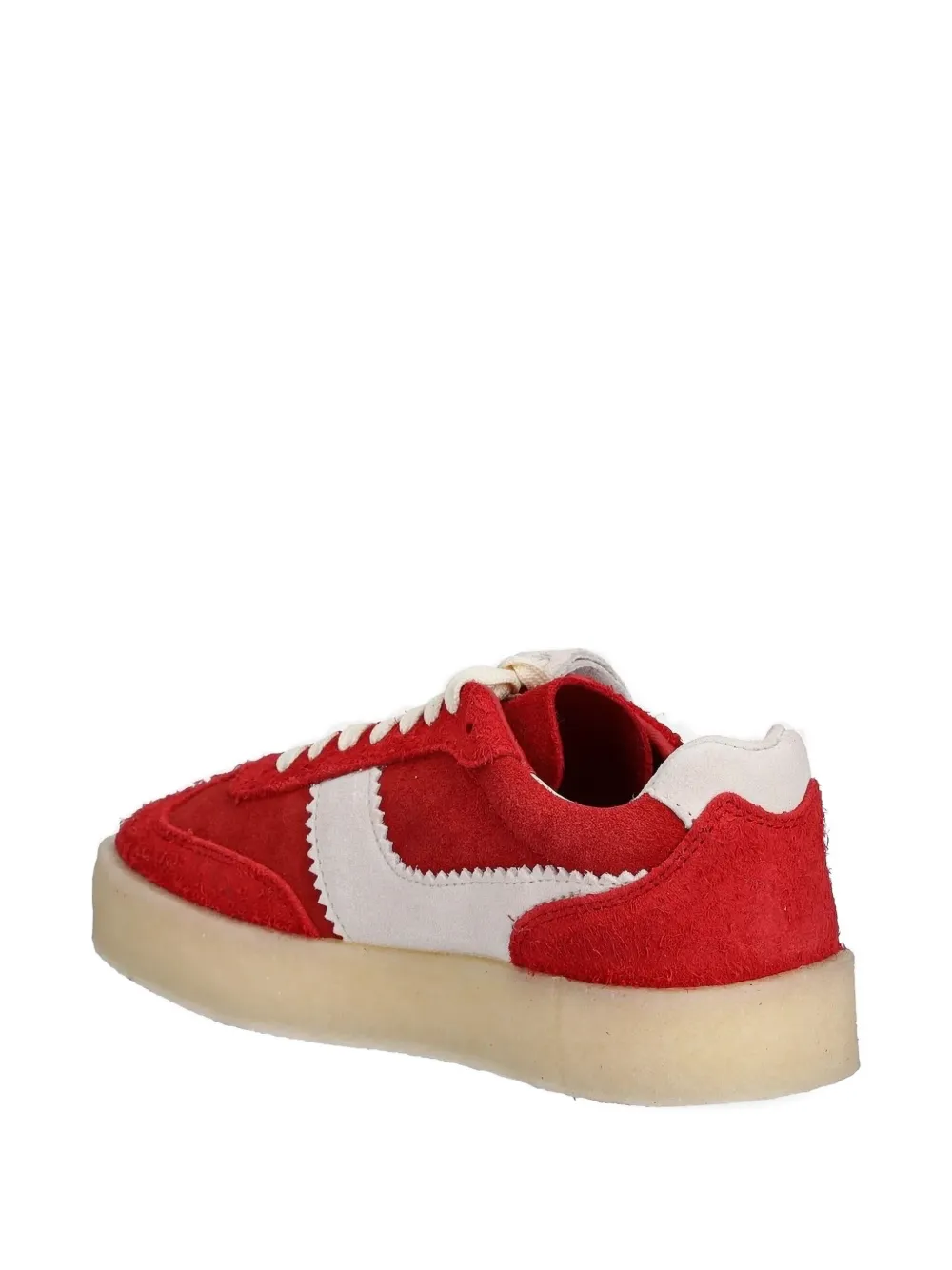 Clarks Originals Tor 80 Suede Panelled Sneakers In Red
