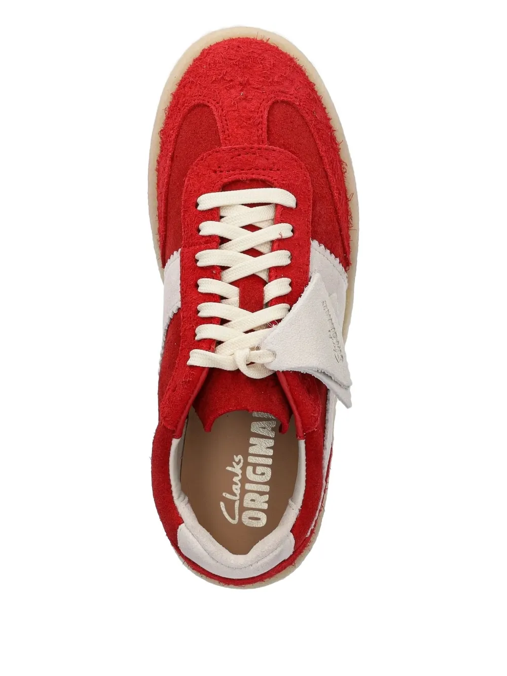 Clarks Originals Tor 80 Suede Panelled Sneakers In Red