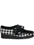 Clarks Originals gingham-check flower-embellished loafers - Black