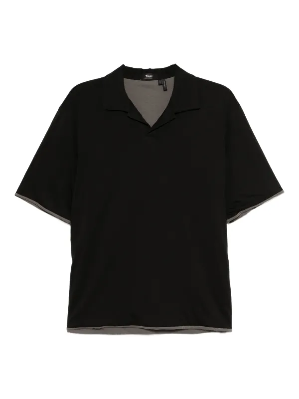 Theory Goris Polo Shirt in Black
