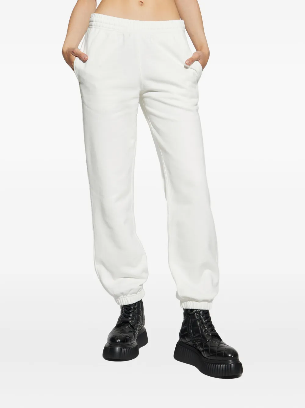 Burberry Katoenen joggingbroek met elastische taille Wit
