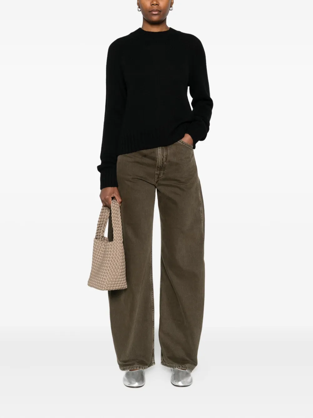Vince Crew-neck Sweater In Black