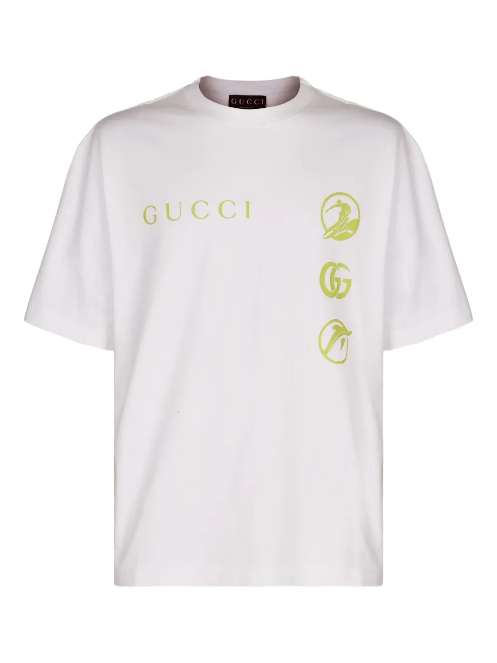 Gucci Katoenen T-shirt met logoprint Wit