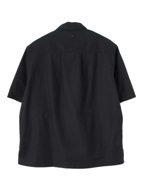 Mhl By Margaret Howell Camisa Com Zíper Parcial | Preto | FARFETCH BR