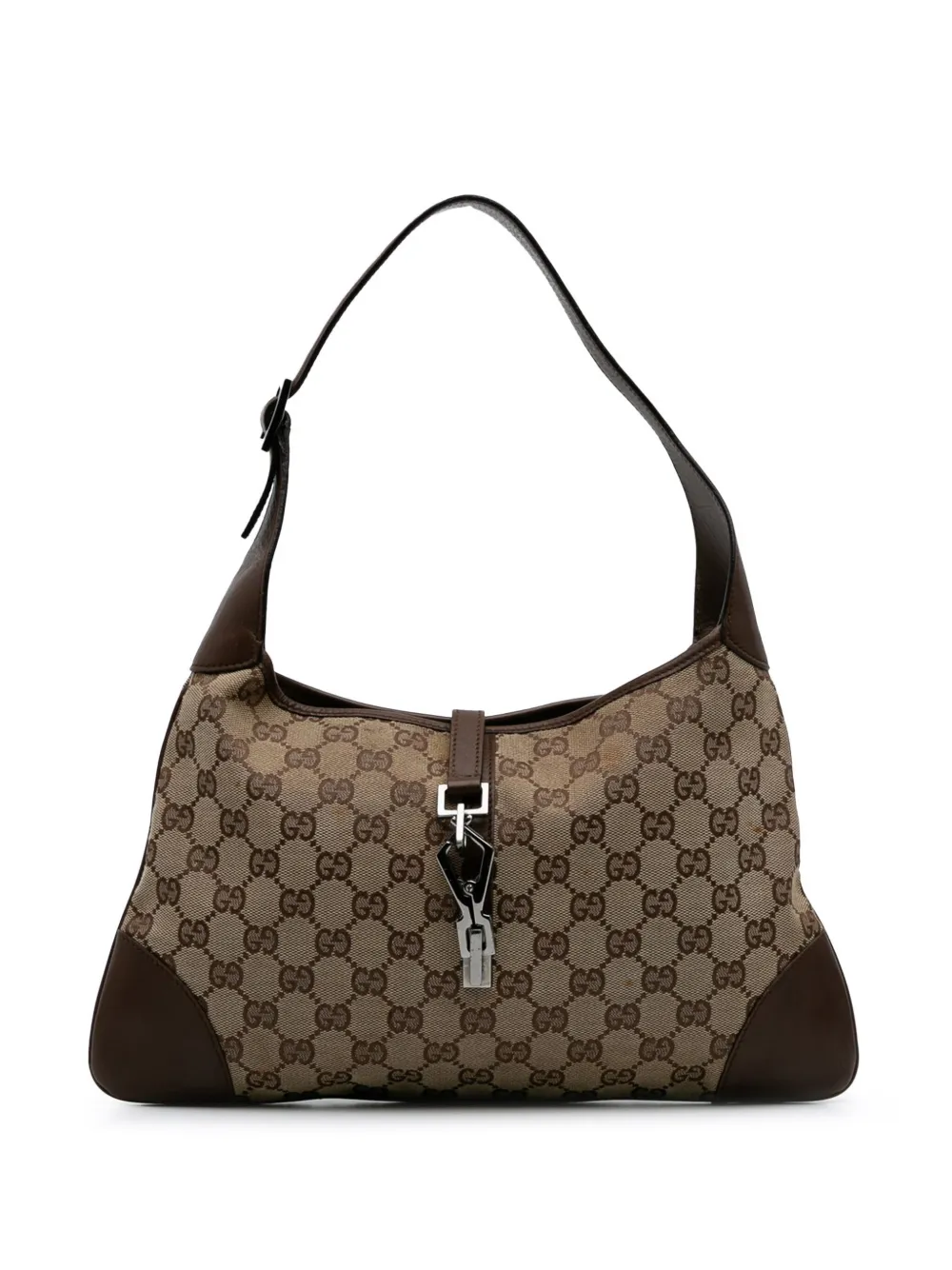 Gucci Pre-Owned 2000-2015 GGキャンバス ジャッキー ホーボーバッグ - ブラウン Gucci Pre-Owned 2000-2015 GGキャンバス ジャッキー ホーボーバッグ - ブラウン