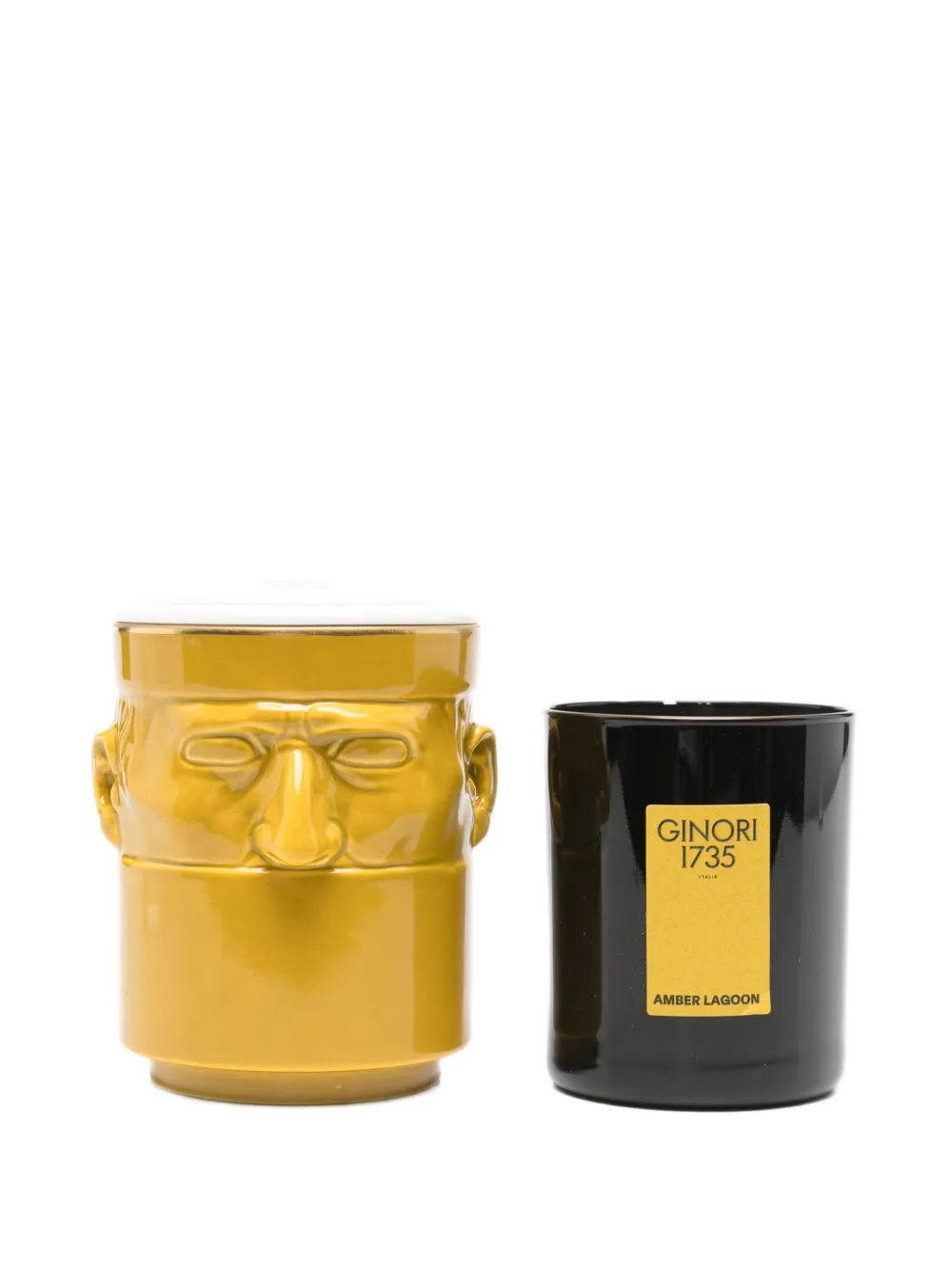 GINORI 1735 Amber Lagoon ceramic candle | Yellow | Image 1