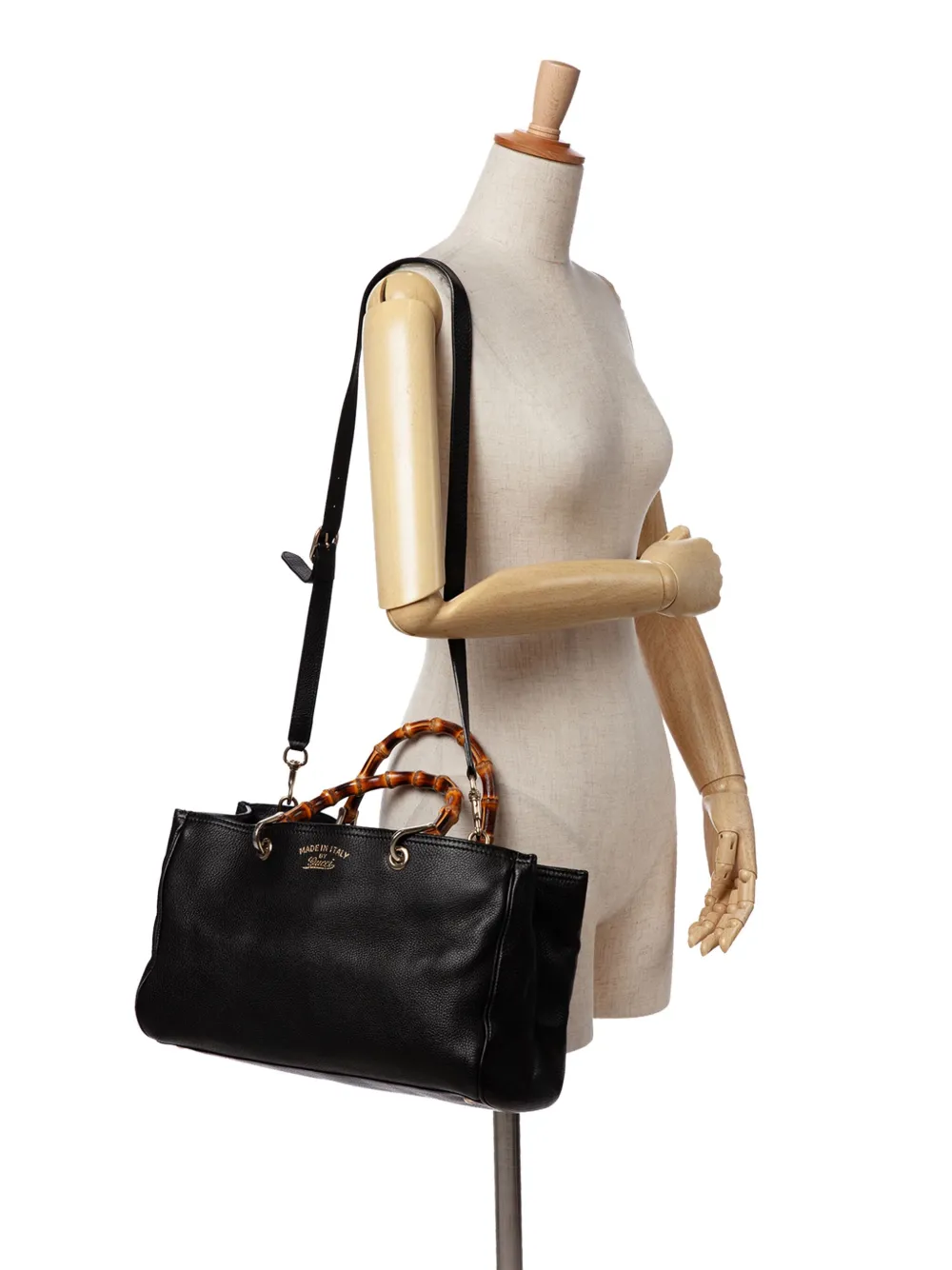 Gucci Pre-Owned 2016-2024 Medium Calfskin Bamboo Shopper satchel | Pre-Owned | Image 2