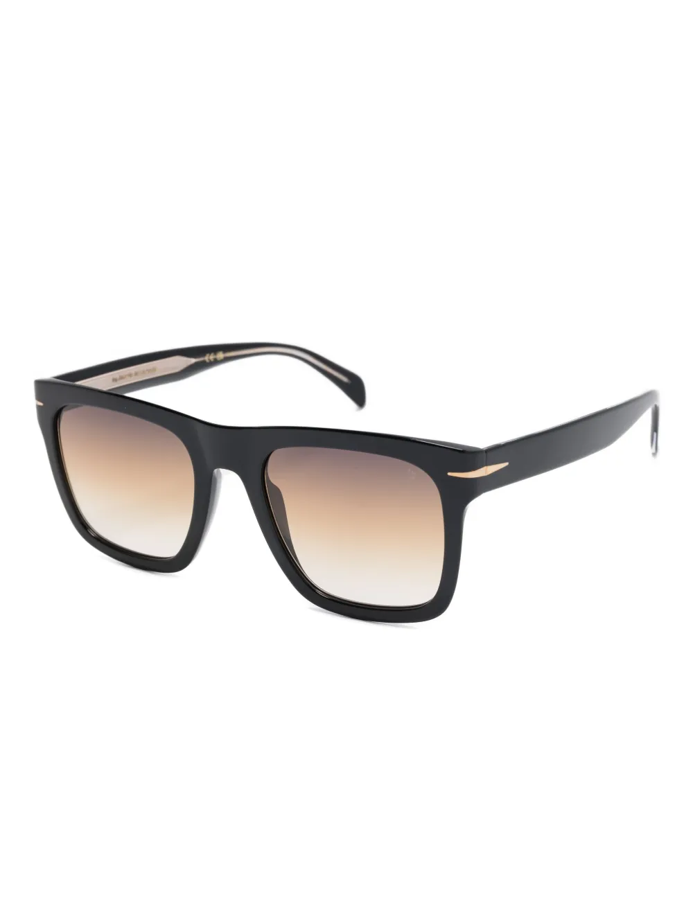 Eyewear by David Beckham Zonnebril met vierkant montuur Zwart