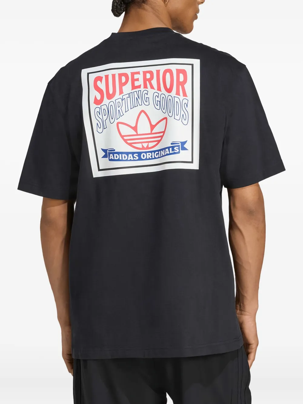 adidas graphic-print T-shirt Zwart
