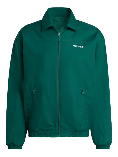 adidas logo-embroidered track jacket 
