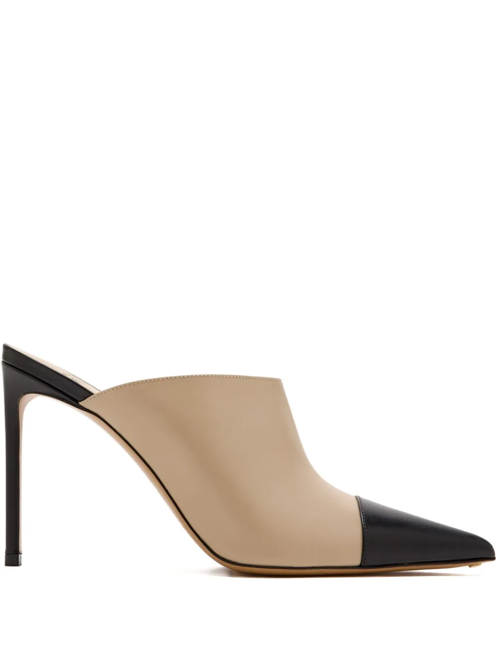 Francesco Russo 105mm Pointed-toe Stiletto Mules In Neutral