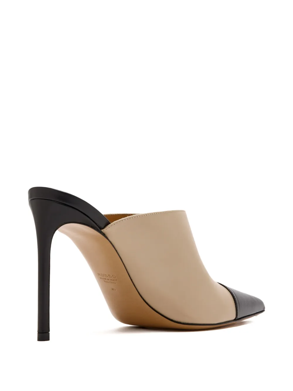Francesco Russo 105mm Pointed-toe Stiletto Mules In Neutral