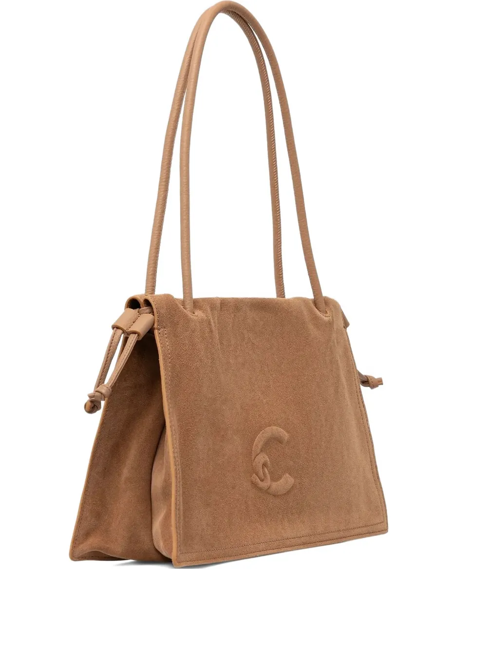 Coccinelle Shopper met logo-reliëf Bruin