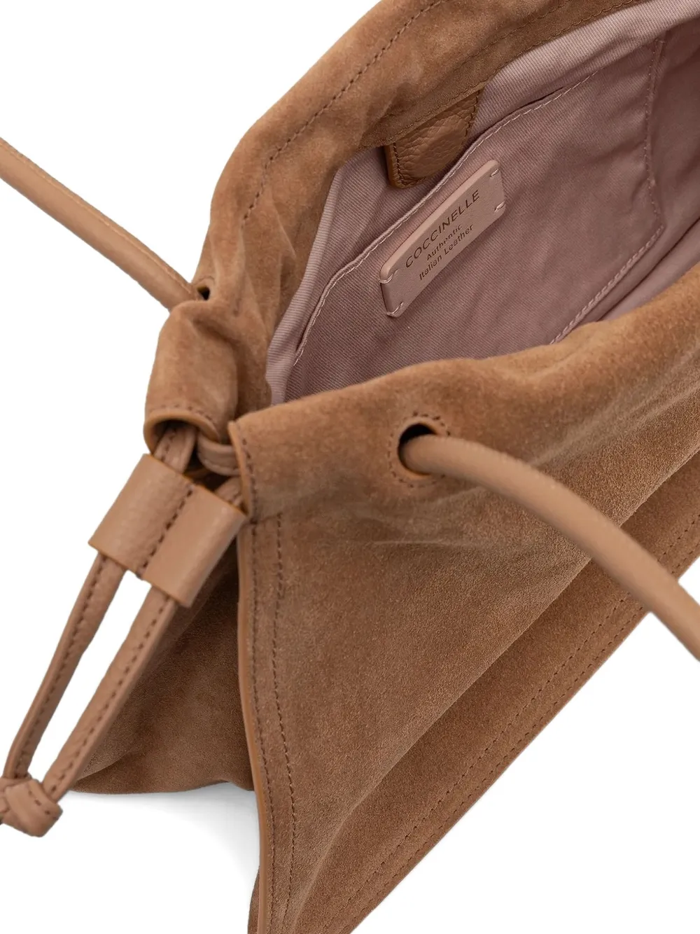 Coccinelle Shopper met logo-reliëf Bruin