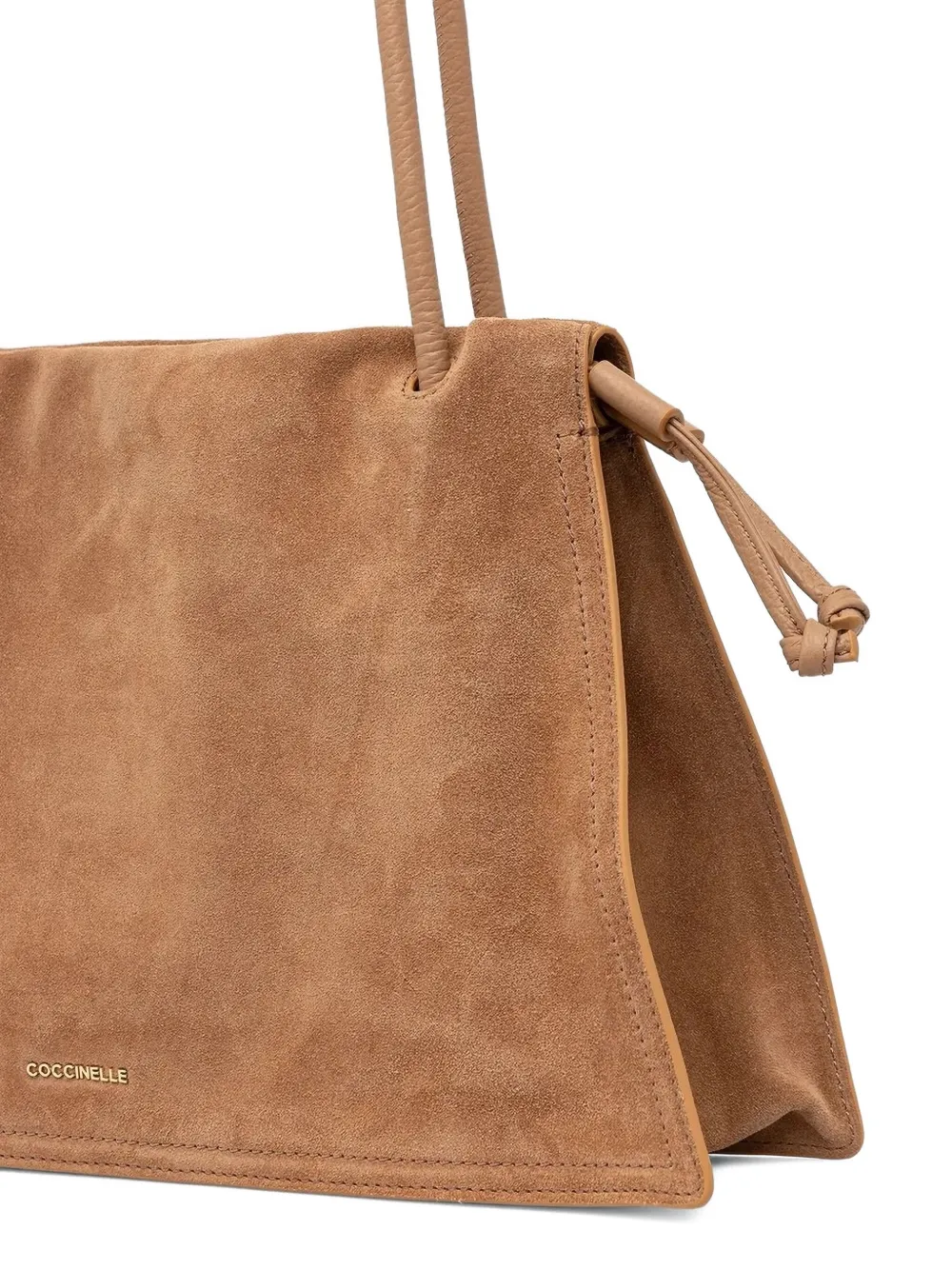 Coccinelle Shopper met logo-reliëf - Bruin