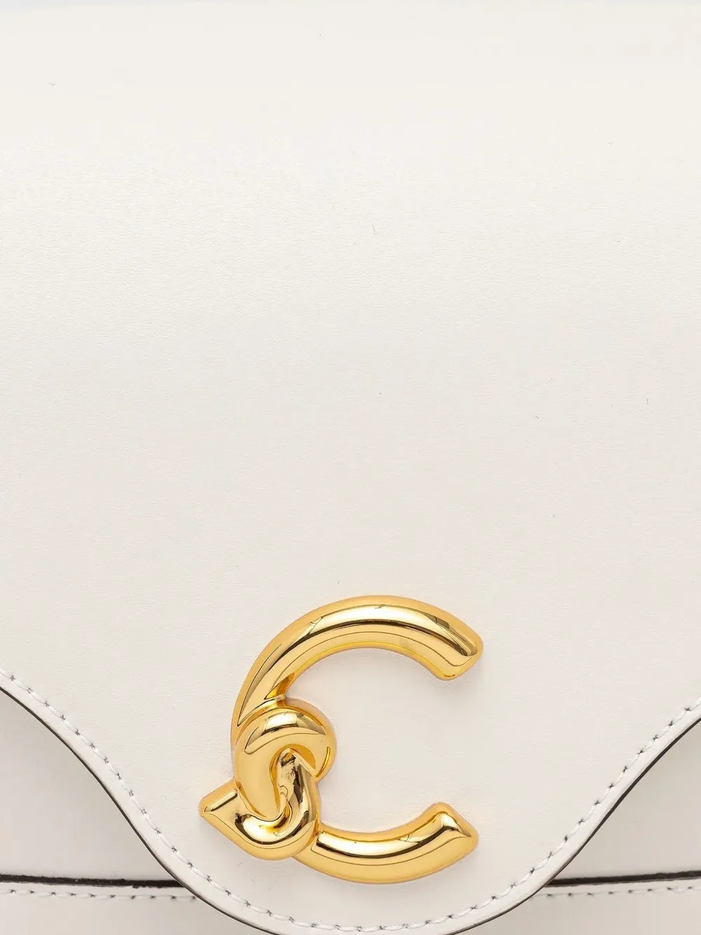 Coccinelle Small C-me Leather Cross Body Bag In White