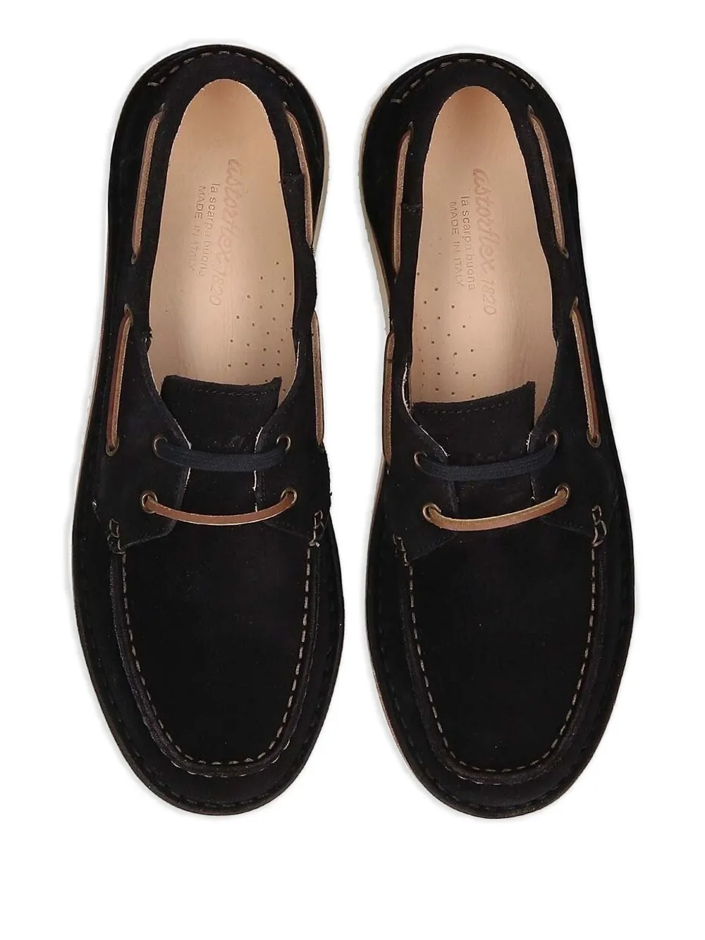 Astorflex Boatflex suede boat shoes Black