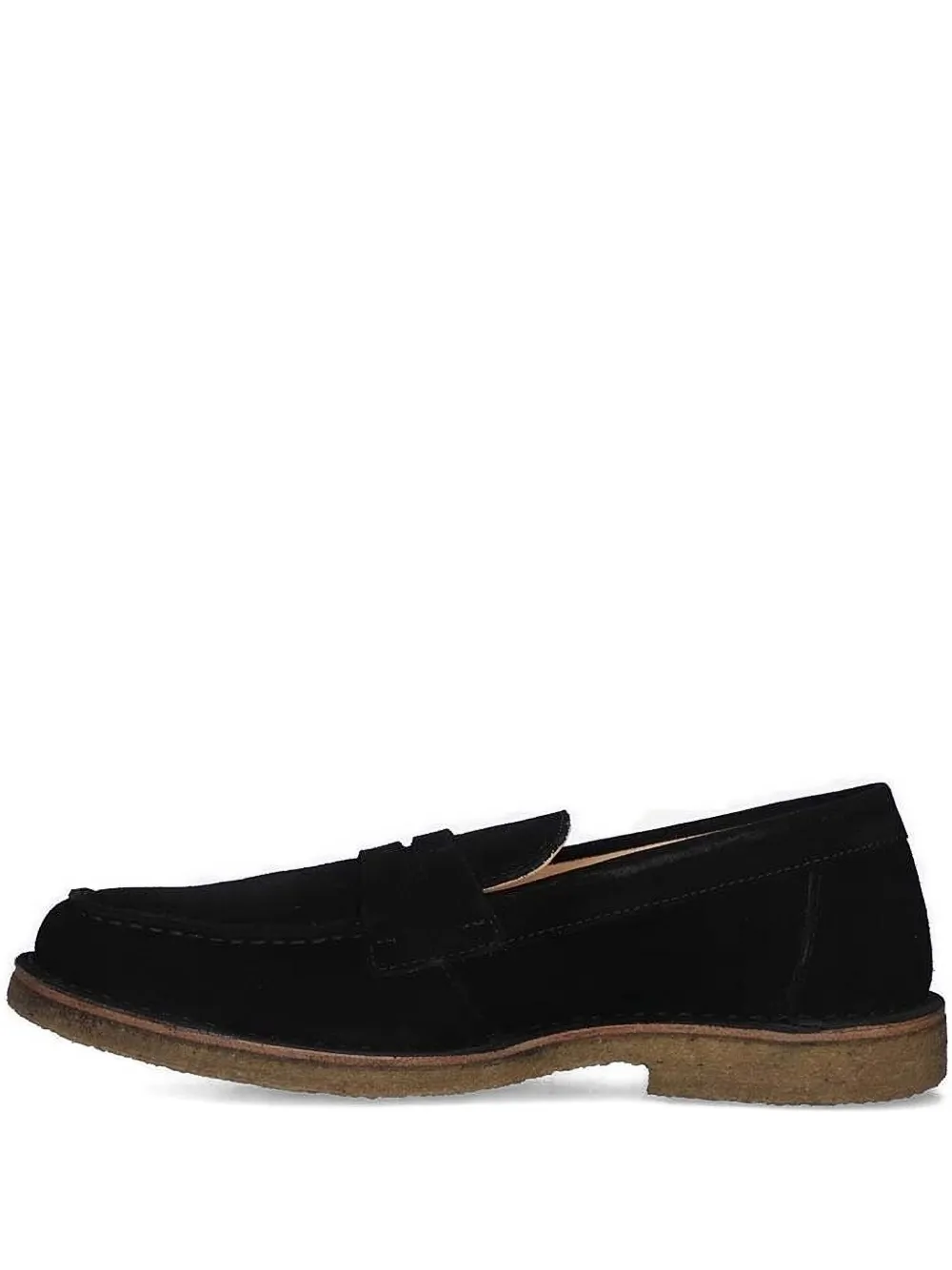 Astorflex suede penny-strap loafers Black