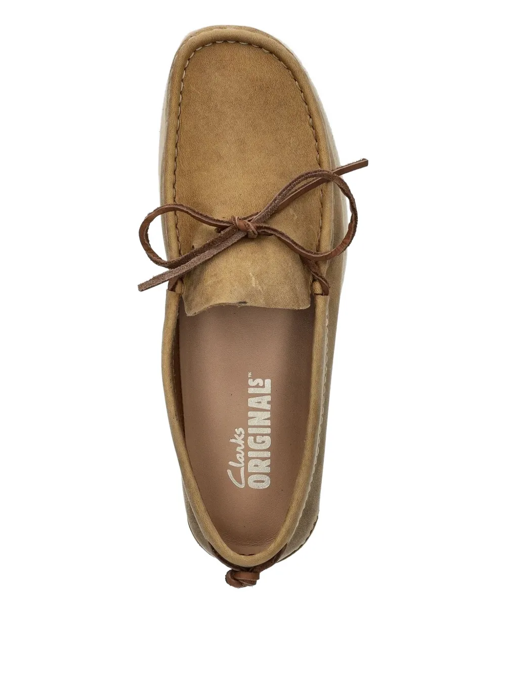 Clarks Originals leather lace-up loafers Brown