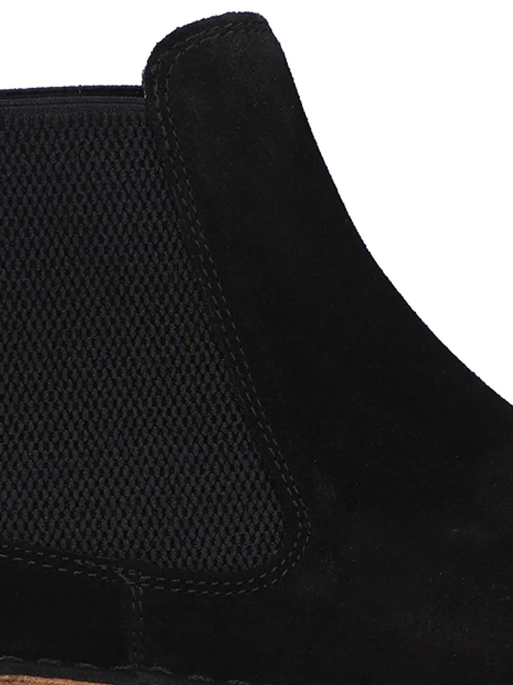 Astorflex elastic-panel suede boots Black