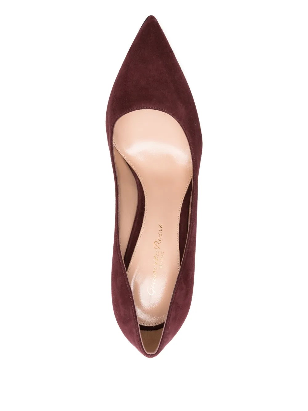 Gianvito Rossi 105mm suede pointed-toe heeled pumps Brown