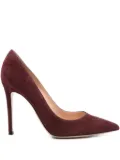 Gianvito Rossi 105mm suede pointed-toe heeled pumps - Brown