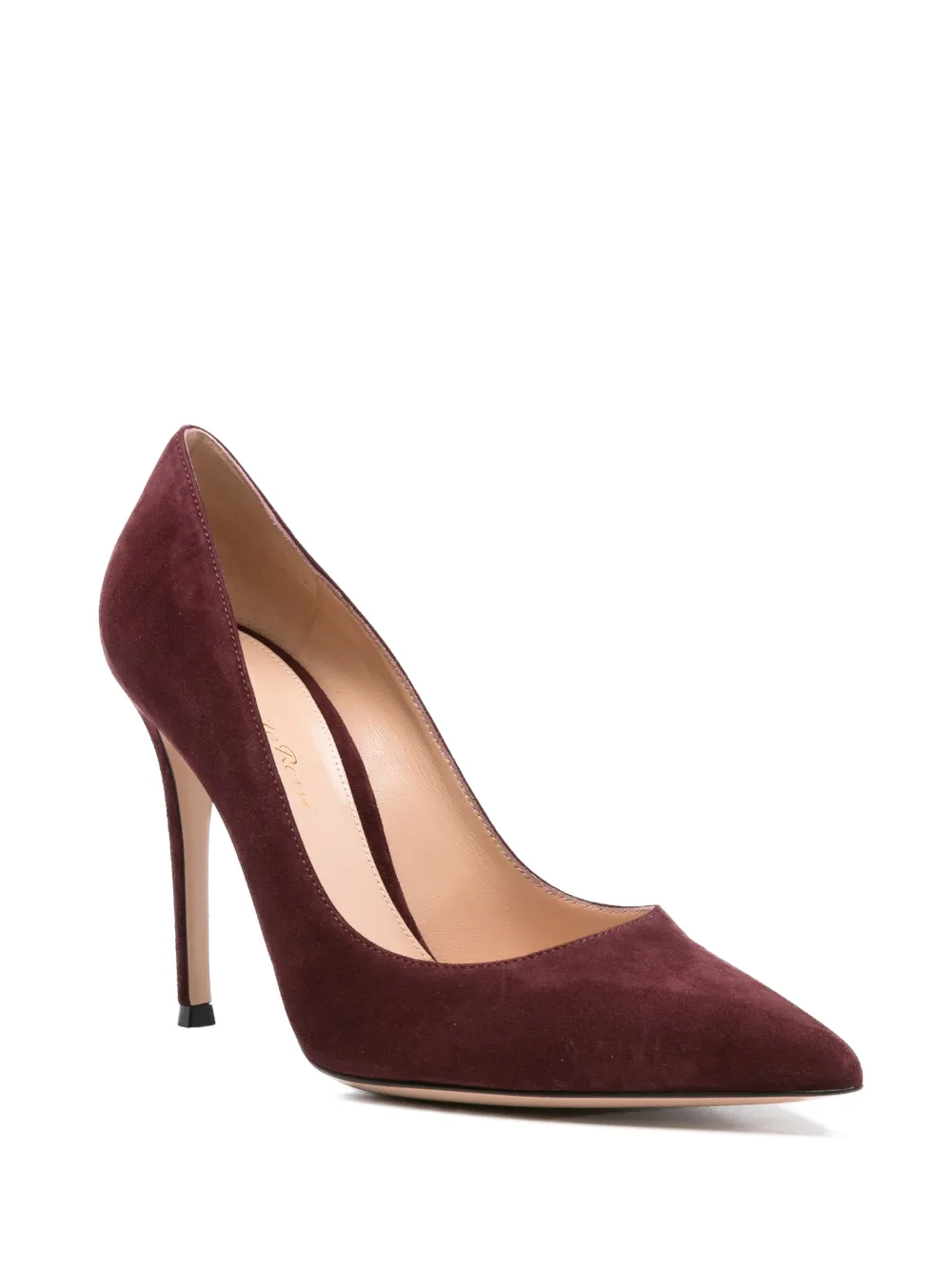 Gianvito Rossi 105mm suede pointed-toe heeled pumps Brown
