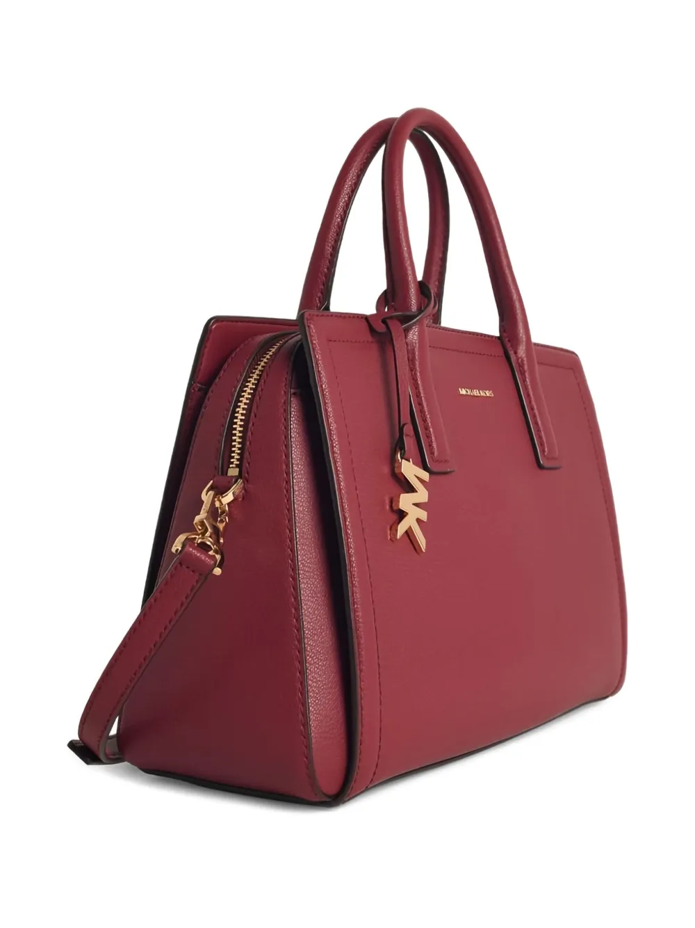 Michael Kors Logo-plaque Tote Bag In Red