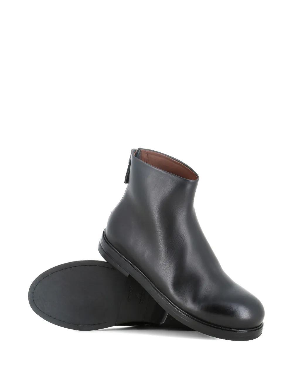 Marsèll 30mm Zucca Zeppa leather ankle boots Black