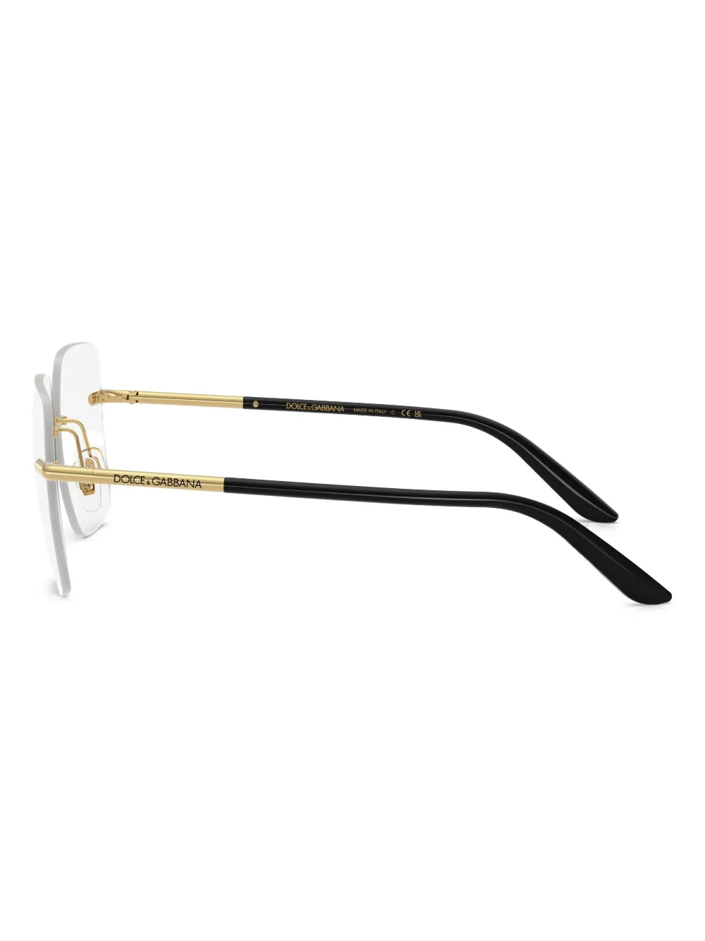 Dolce & Gabbana Eyewear Bril met geometrisch montuur Goud