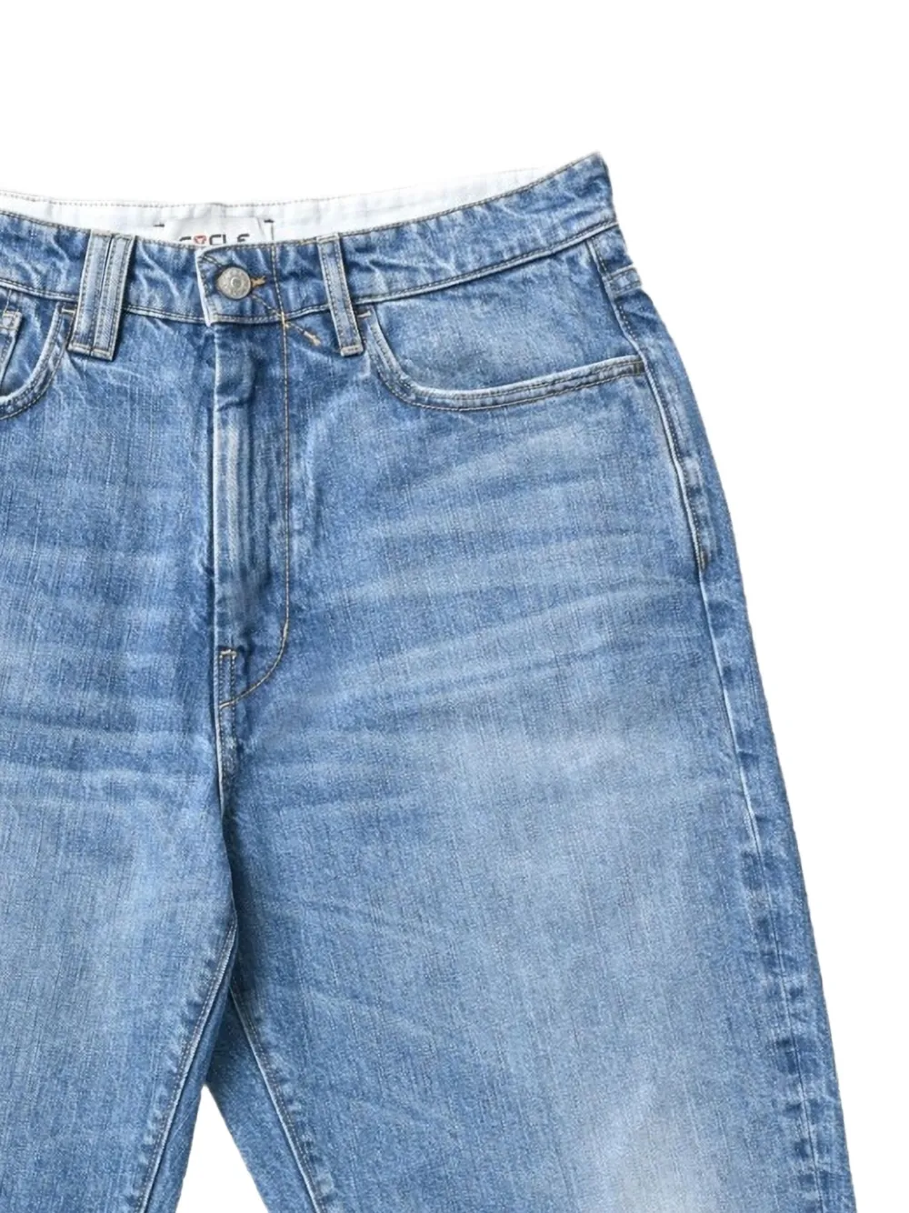 Cycle whiskering-effect jeans | Calça jeans cenoura | Image 2